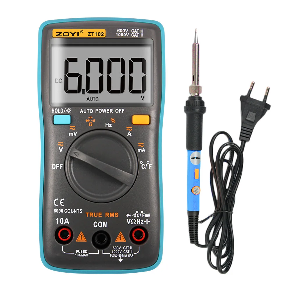 

AIYIMA Multimeter Back light AC/DC Ammeter Voltmeter Ohm Frequency Diode Temperature multimeter Ture RMS Digital Multimeter