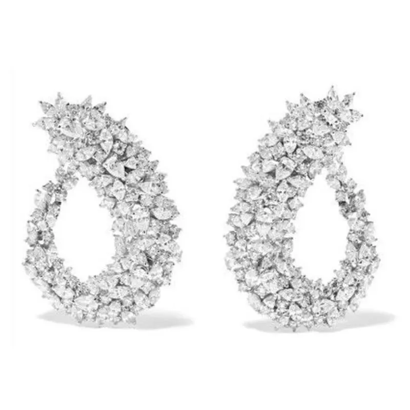 GODKI Famous Design Luxury Popular Geometry Flower Full Mirco Paved Cubic Zirconia Wedding Earring Fashion Jewelry|wedding earrings|earrings fashionweddings earings fashion jewelry - AliExpress