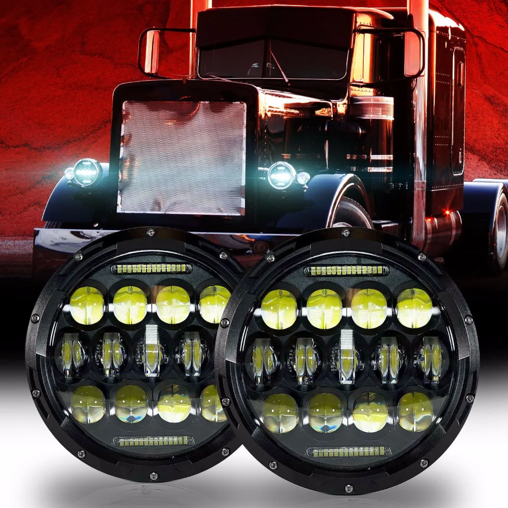 7 дюймов круглые светодиодные фары с DRL для Kenworth T2000 T 2000 1998 2010 трактор прицеп