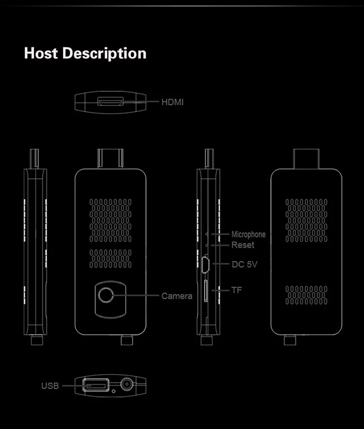 Measy U4C RK3188 четырехъядерный 1G+ 4G HD камера медиаплеер палка Android tv box Smart tv box Мини ПК установка Google Play Store