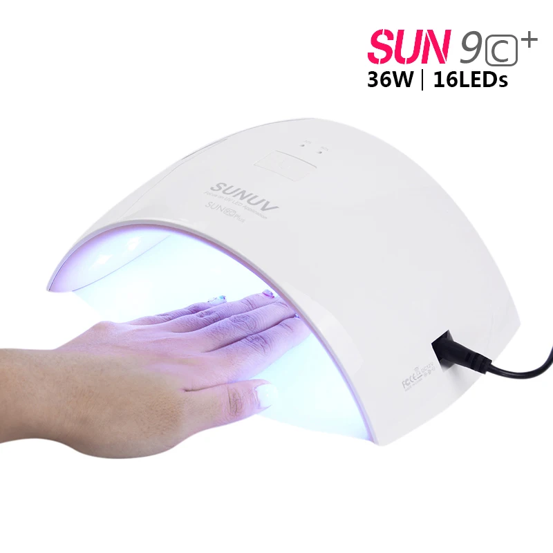 

36W SUNUV SUN9C Plus UV LED Lamp Nail Dryer Machine Curing All UV Gel Polish Sensor Timer Nail Lamp For Finger And Toenails