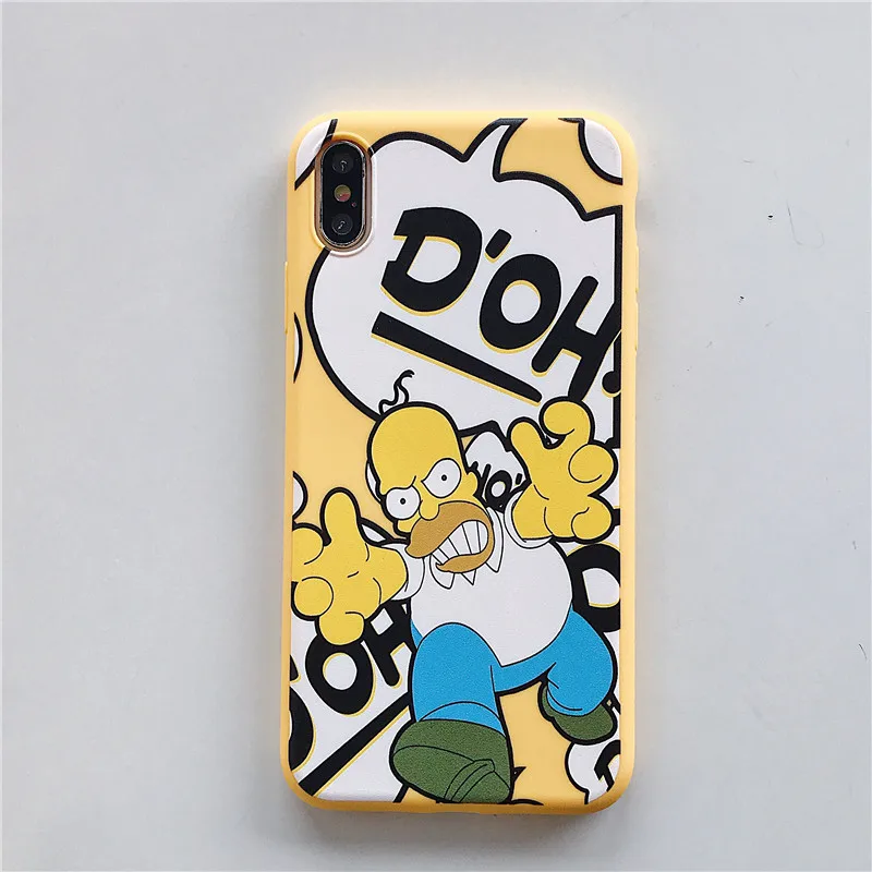 Забавный мультяшный Гомер J. Симпсон чехол для iPhone 12 11 Pro 7 8 Plus X XR XS MAX модная