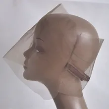 Коричневый 360 парик Кепки база для создания парик Швейцарский парик Кепки база 360 застежка Кепки с регулируемым ремешком