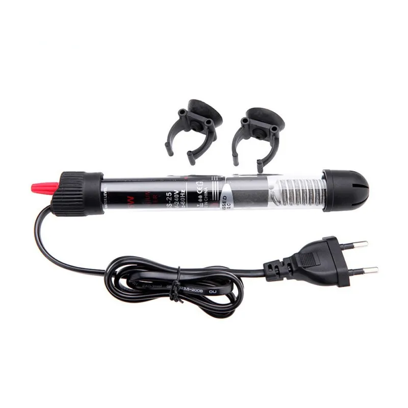Aquarium Submersible Heater Rod Thermometer Sticker Temperature Controller Glass Fish Tank 25/50/100/200/300W | Дом и сад