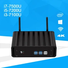 Windows 10 Mini PC i7 7500U i5 7200U i3 7100U DDR4 RAM mSATA Mini Desktop PC 4K UHD Support HDMI VGA WiFi Intel HD Graphics 620