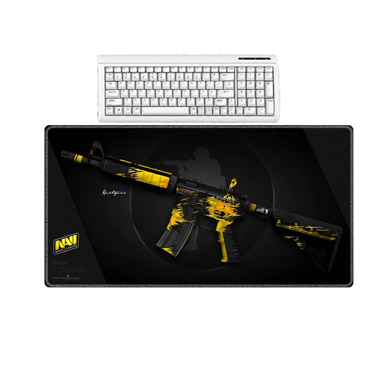 XGZ крутой черный геймерский коврик для мыши Настольный клавиатуры CS GO Gun игровой