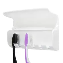 Пластиковый держатель для зубных щеток с 6 крючками, стойка для хранения зубной пасты, диспенсер для зубной щетки, органайзер для ванной комнаты, аксессуары, инструмент