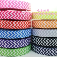 11 цветов x 5yd 7/"(22 мм) Шеврон Печать grosgrain ленты вечерние украшения DIY аксессуары