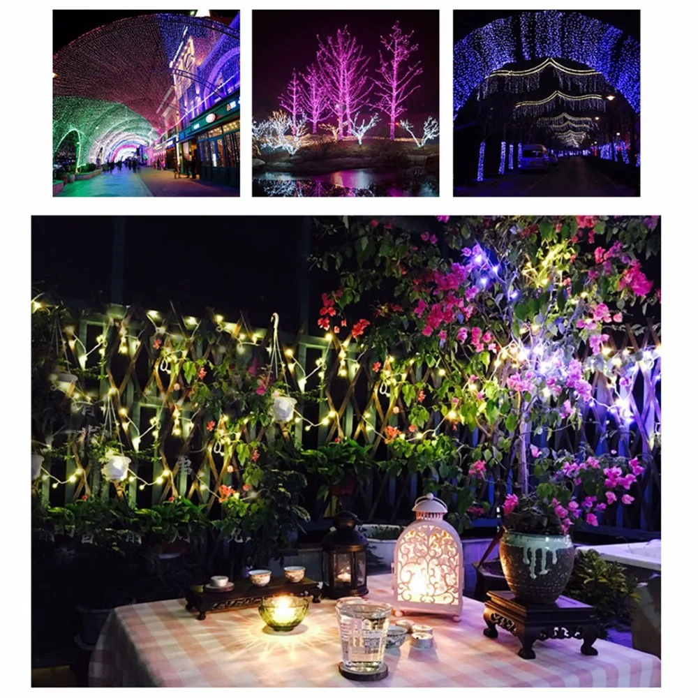 200Led guirnalda impermeable Cadena de luz LED luces de Navidad boda Ramadan Diwali decoración del árbol Luce 20 m JQ0 200Led guirnalda impermeable Cadena de luz LED luces de Navidad boda Ramadan Diwali decoración del árbol Luce 20 m JQ0