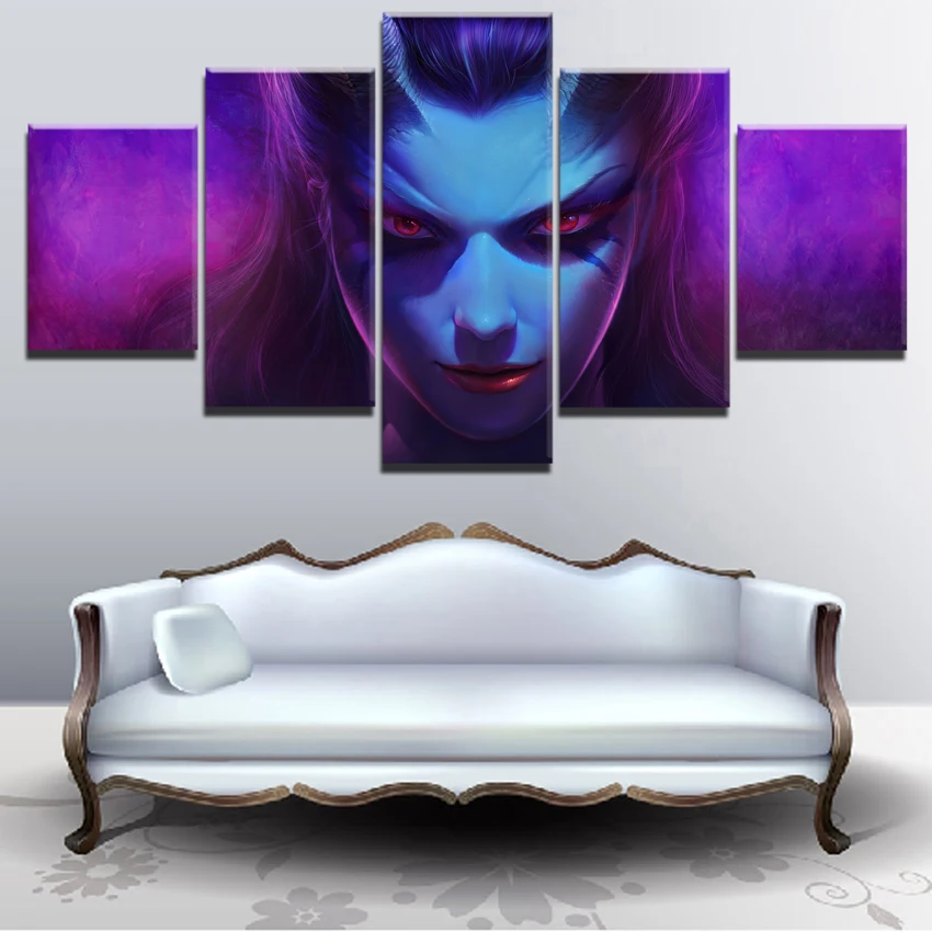 DOTA 2 Game 5 Pieces Paintings on Canvas Wall Art for Home Decorations Wall Decor Canvas Wall Art F