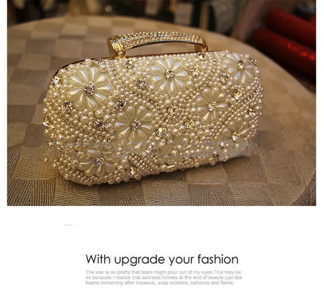 2017 Women Evening Clutch Bag Gorgeous Pearl Crystals Beading Purses 2017 Women Evening Clutch Bag Gorgeous Pearl Crystals Beading Purses And Handbags Lb 0007 Bridal