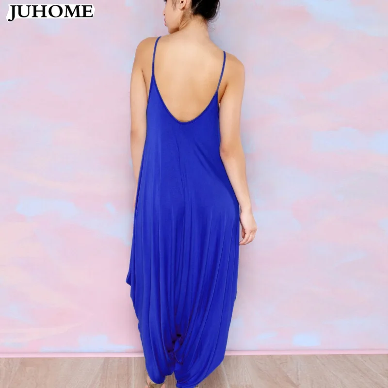 Женский свободный комбинезон без рукавов с V образным вырезом|harem pants jumpsuit|rompers womens