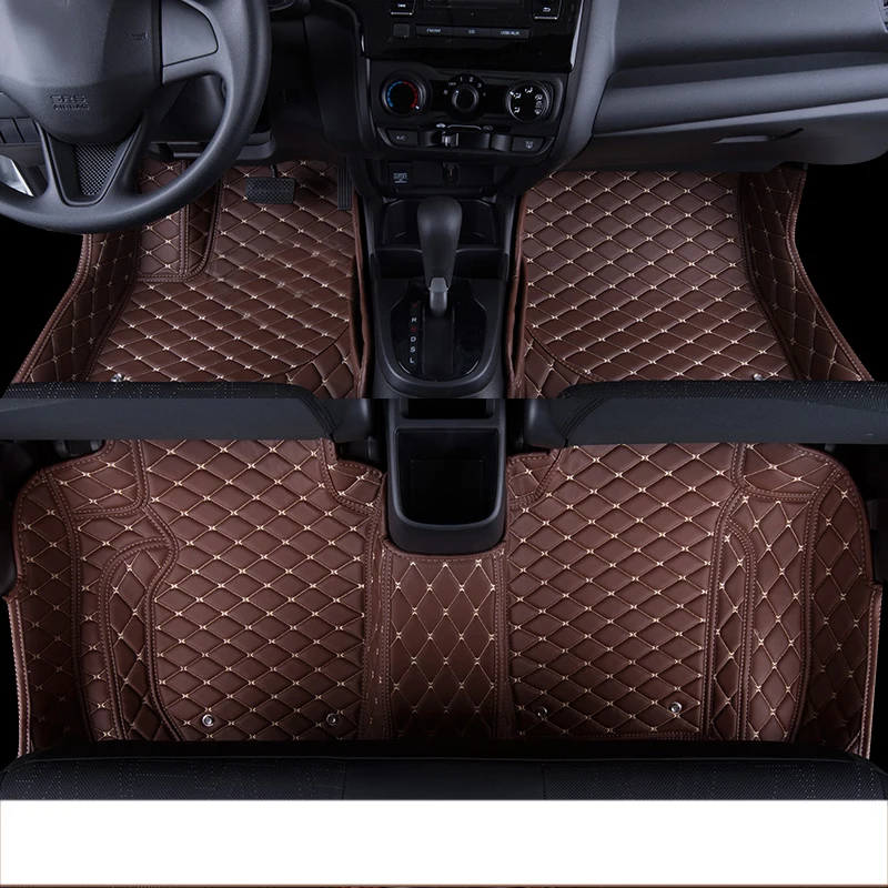 Lsrtw2017 Leather Car Floor Mats Rug Carpet For Honda Fit Jazz