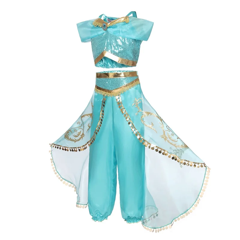 Fancy Girl Clothing Sets Arabian Princess Party Dress Children Cosplay Costume Kids Party Teenage Girl Clothes Suits 8 9 10 Year