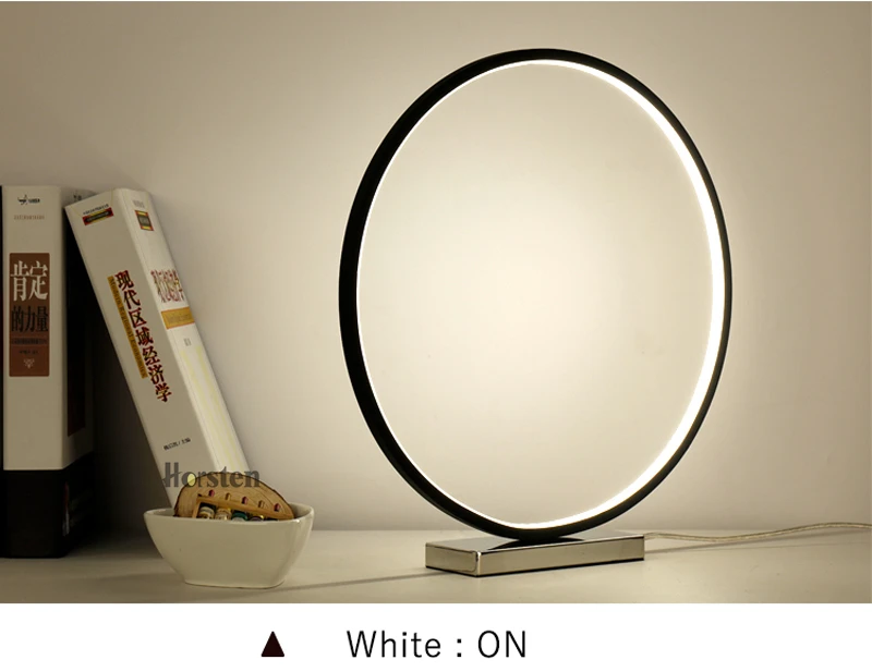 Horsten Nordic Creative Art Decortaion Dimmable LED Table Lamp Minimalism Modern Round Desk Table Light Bedside Lamp Gift (10)