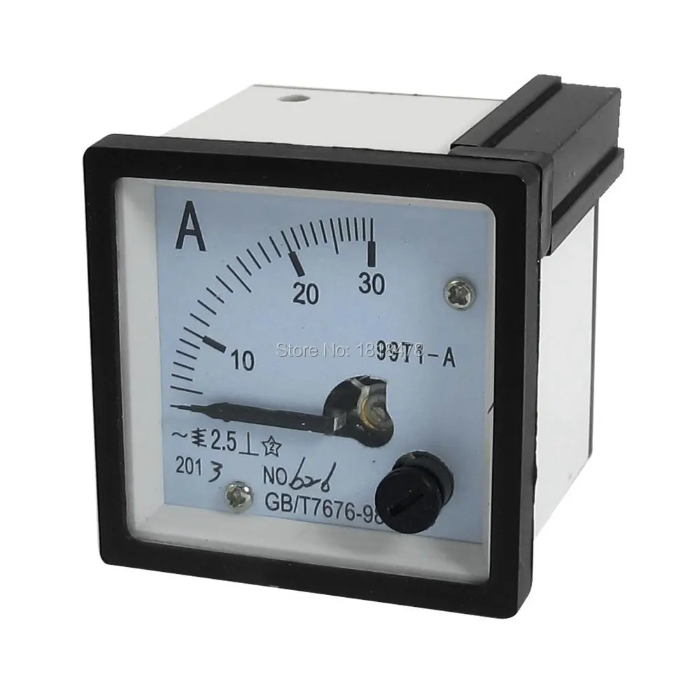 

99T1 AC 0-30A 1A 2A 3A 5A 10A 15A 20A 3A0 50A Current Tester Analog Panel Meter Amperemeter White Black