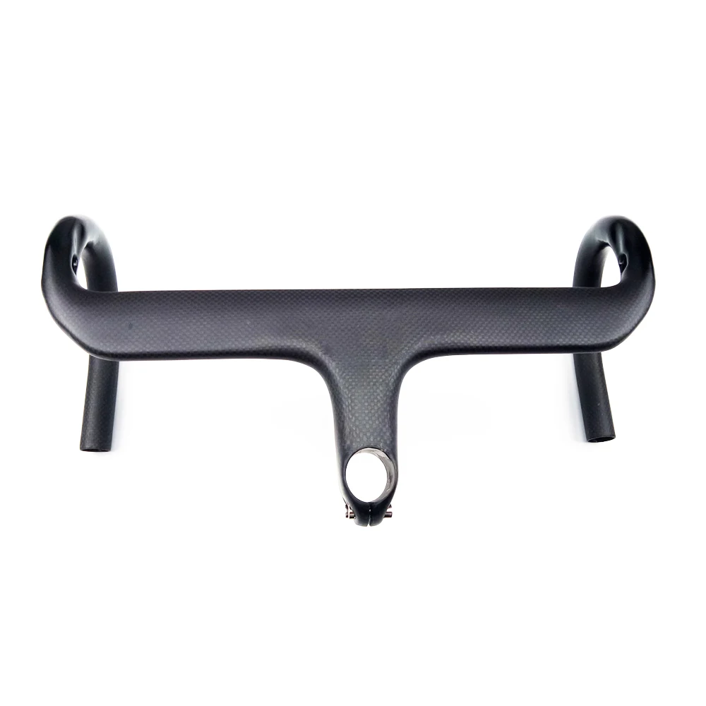 superlogic New full carbon handlebar Road bicycle handlebar and stem carbon fiber Integrated Handlebar With Stem 3K  330g