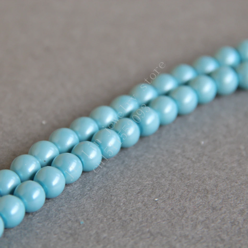 T8613 New 8mm Sky Blue Hematite Beads Ball,fashion Style Fit Diy Jewelry Making Wholesale