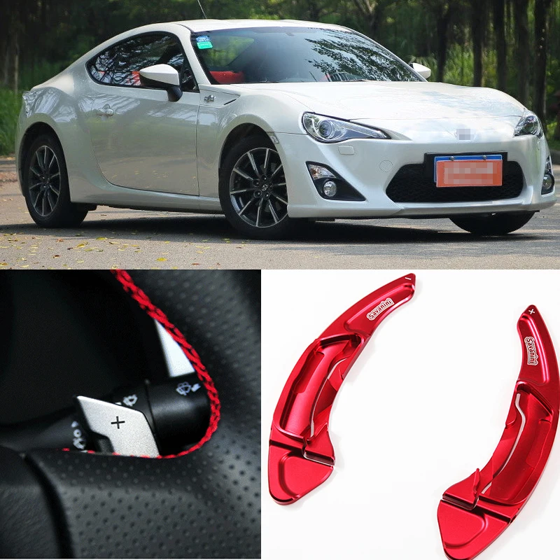 

tommia For Toyota 86 2012-2016 2pcs Steering Wheel Aluminum Shift Paddle Shifter Extension Car-styling