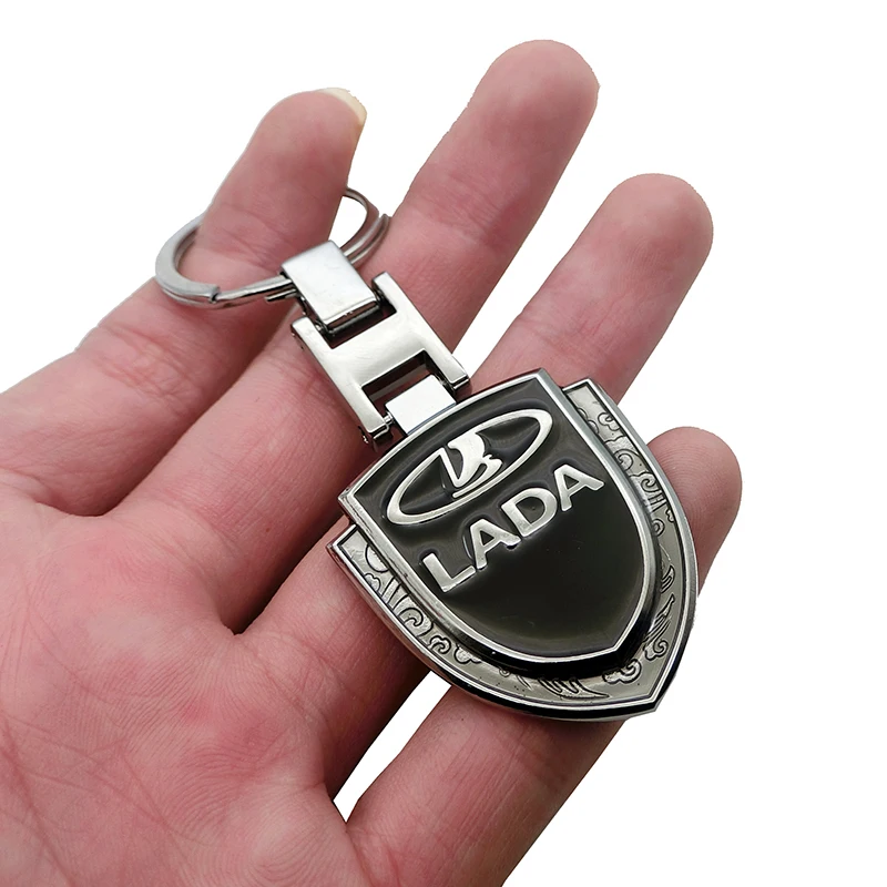 

3D Metal Car Key Ring Keychain Key Holder Logo Car Accessories for lada niva kalina priora granta largus vaz samara 2110