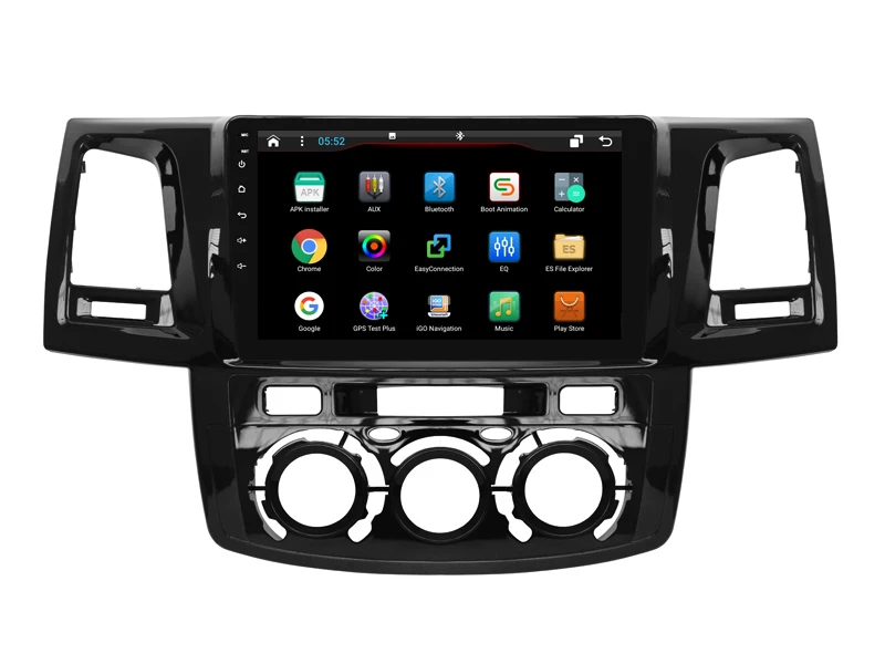 Best Elanmey android 8.1 car radio for toyota Hilux 2012 Manual AC car accessories DSP device Gps Navi multimedia bluetooth camera 5