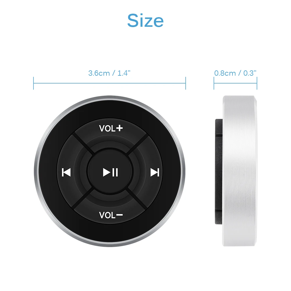 Автомобильная электроника Беспроводная Bluetooth медиа Кнопка рулевое колесо дистанционное управление MP3 Воспроизведение музыки для Android IOS смартфон Автомобильный комплект