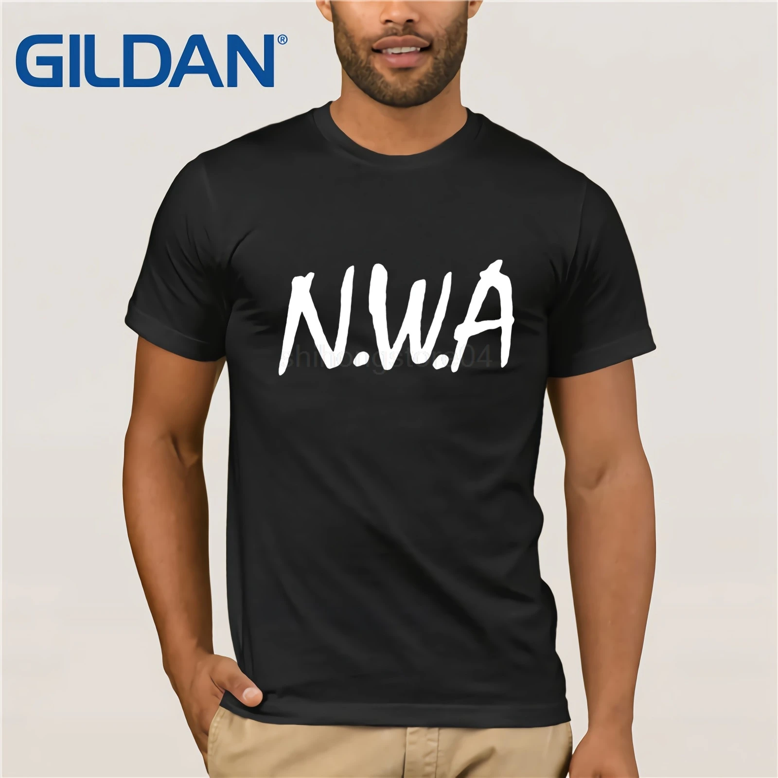 N.W.A - T-Shirt Straight Outta NWA Ice Cube Dr Dre Eazy DJ Yella Ren All S-3XL Short Sleeve Cotton T Shirts Man Clothing