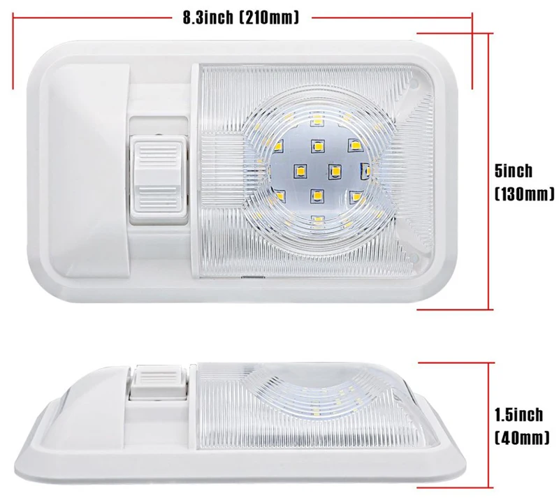 

Car LED Interior Ceiling Dome Light for 12V Marine Boat RV Caravan Camper Trailer White