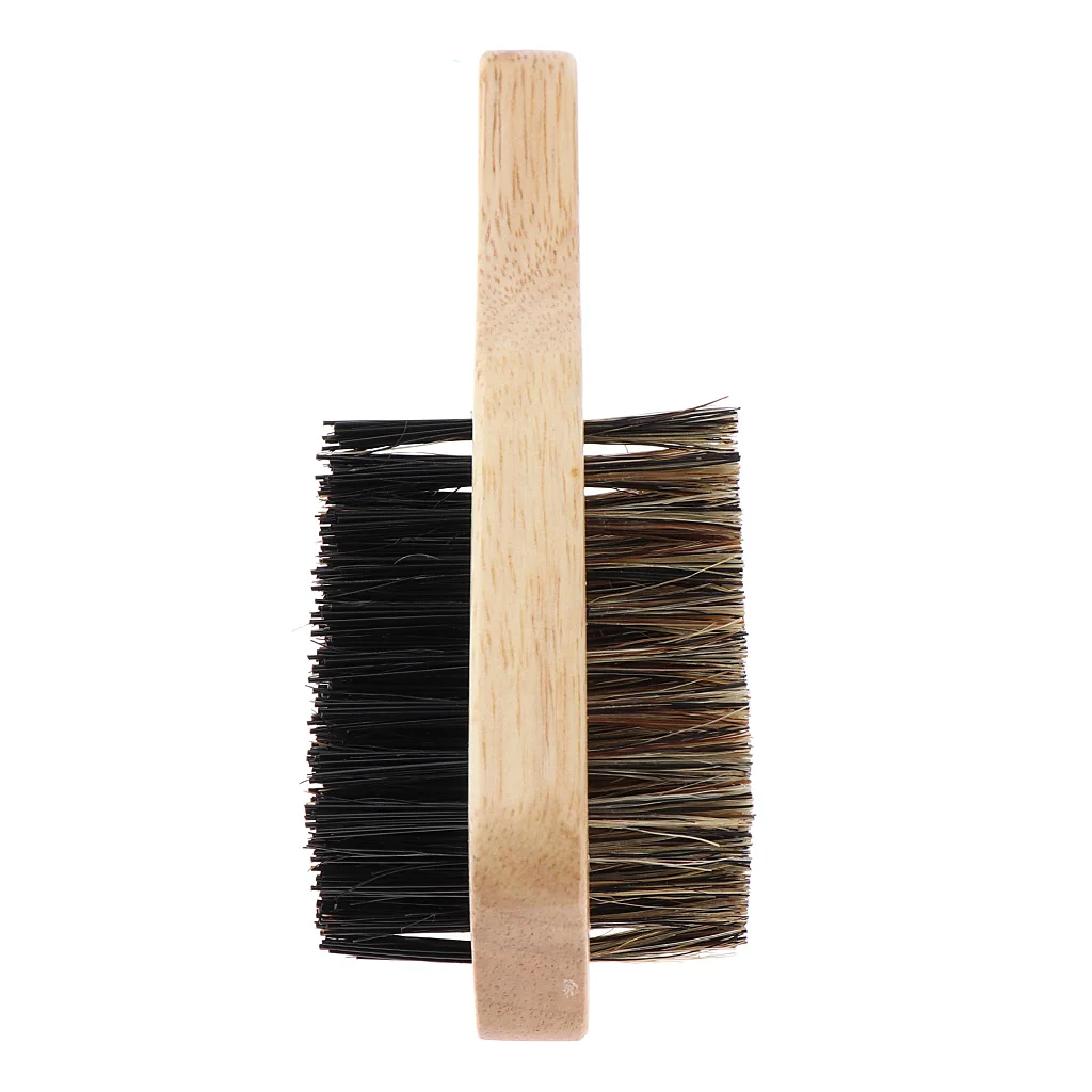 Perfeclan Set of 2 - Double Side Club Brushes Beard Hair Brush- Soft Natural Boar Bristle Soft Boar Bristles Brush