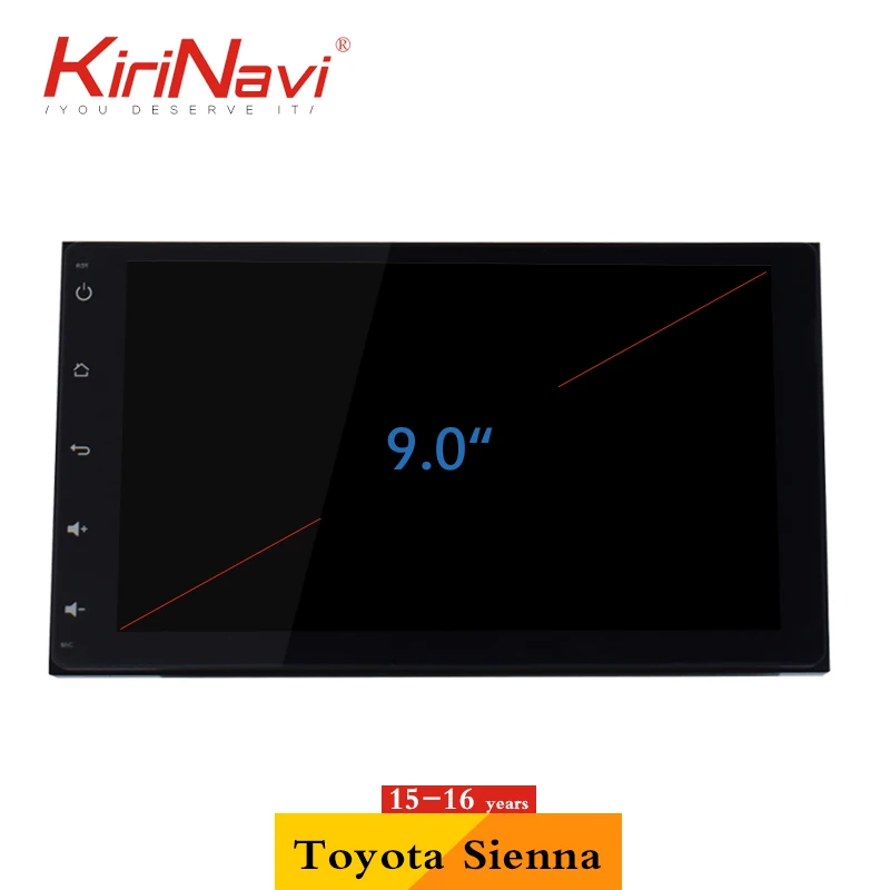 Top KiriNavi 9.0" Touch Display Android 8.0 For Toyota Sienna 2015-2018 Car Radio Audio GPS Navigation Multimedia Play 1