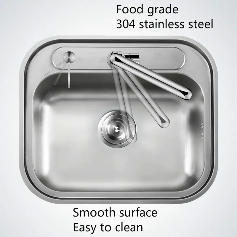 Стандартный индивидуальность Горячая балкон один корыто раковина пищевой 304 нержавеющая сталь 550x480 мм