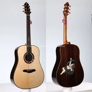 

Full Solid Guitar,41" Solid Spruce Top/Rosewood Body(Cupid's Arrow) TA-DS40A,Full size guitar with 35mm cotton bag,