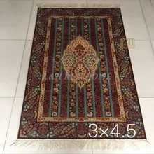 3'x4. 5' 230 линии ручной работы Шелковый Восточный персидских Ковры ручной ковер из шелка для украшения дома