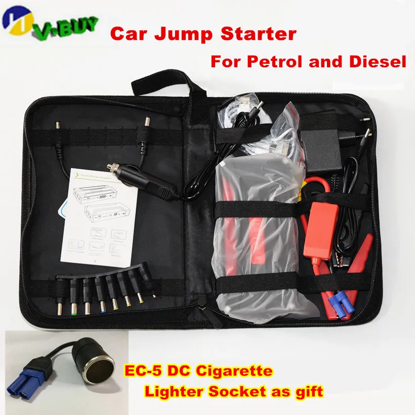 

Multi-Function Petrol & Diesel 68800mAh 12V Car Power Bank Mini Car Jump Starter Mobile Power Charger + 4 USB port free shipping