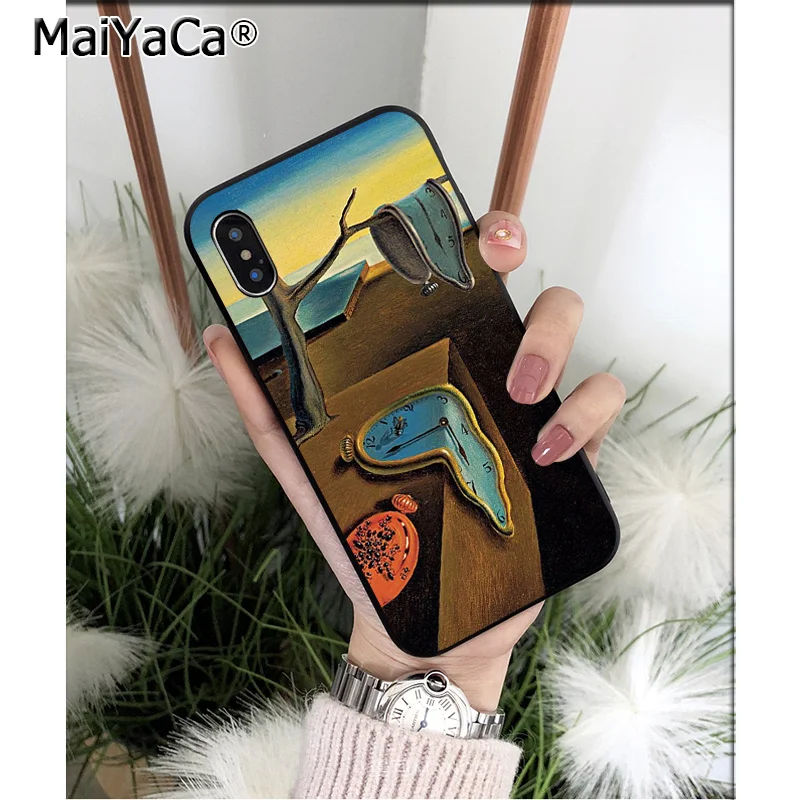 MaiYaCa Salvador Dali художественный Силиконовый ТПУ мягкий черный чехол для телефона для iPhone X XS MAX 6 6s 7 7plus 8 8Plus 5 5S SE XR чехол - Цвет: A4