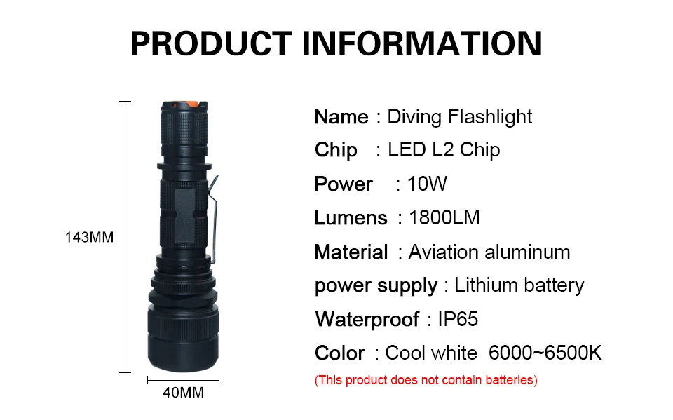 _10Powerful LED Flashlight Torch Flash Light Bike Pocket LED Zoomable Lamp For Hunting