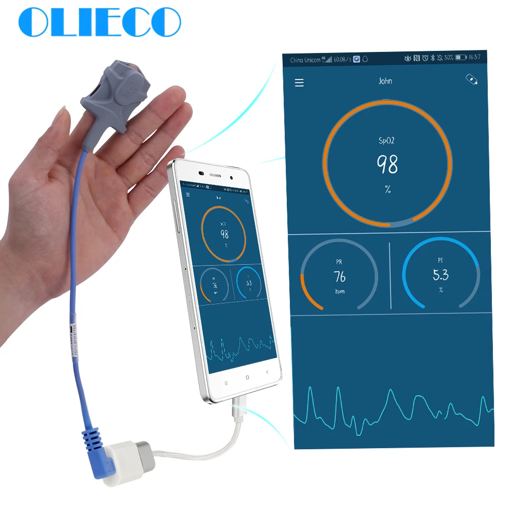 

Sleep Child Adult USB Finger Pulse Oximeter for Android Phone with OTG Function Handheld Blood Oxygen Saturate SPO2 PR Oximetro