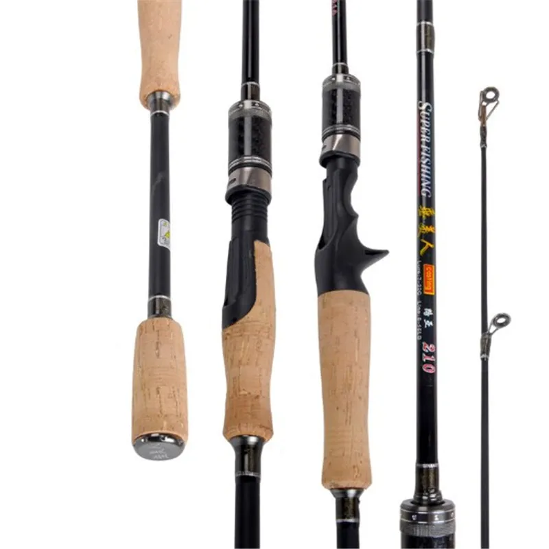 2.1m 6.9ft Casting Spinning bass Fishing Rod Lightweight 2 ...