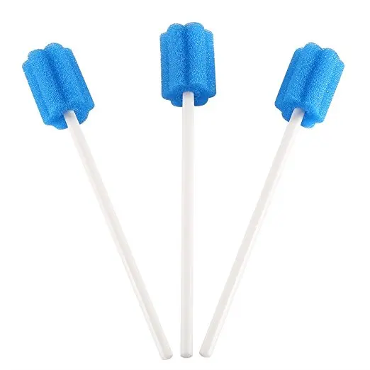 Munkcare Disposable Oral Swabsticks Oral Care Swab, Blue, 250 Counts