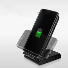 Qi Беспроводное зарядное устройство Быстрое беспроводное зарядное устройство Подставка для iPhone X 8 Plus для samsung Galaxy S10 S9 S8 Plus S7 S6 Note 8 9