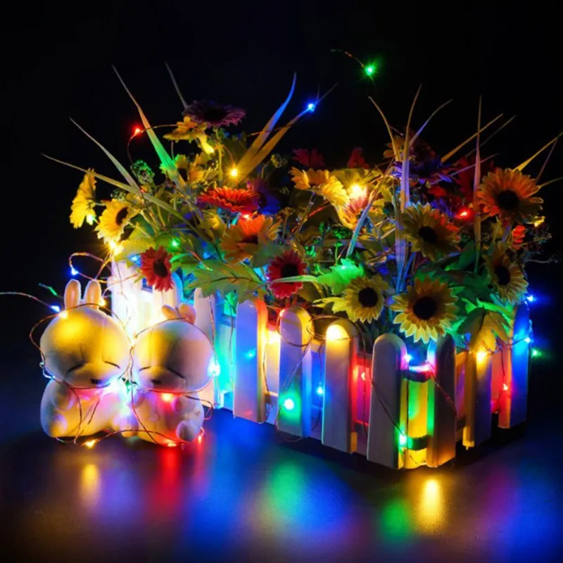 Романтический рождественский Сказочный светильник s Box 2 м 20 светодиодный на батарейках светодиодный светильник из медной проволоки для рождественской гирлянды вечерние украшения для свадьбы