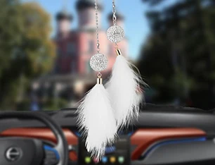 Simulation Wolf tooth Car Pendant Car Rearview Mirror Decoration Auto Hanging Ornaments Interior Accessories Gifts Car styling