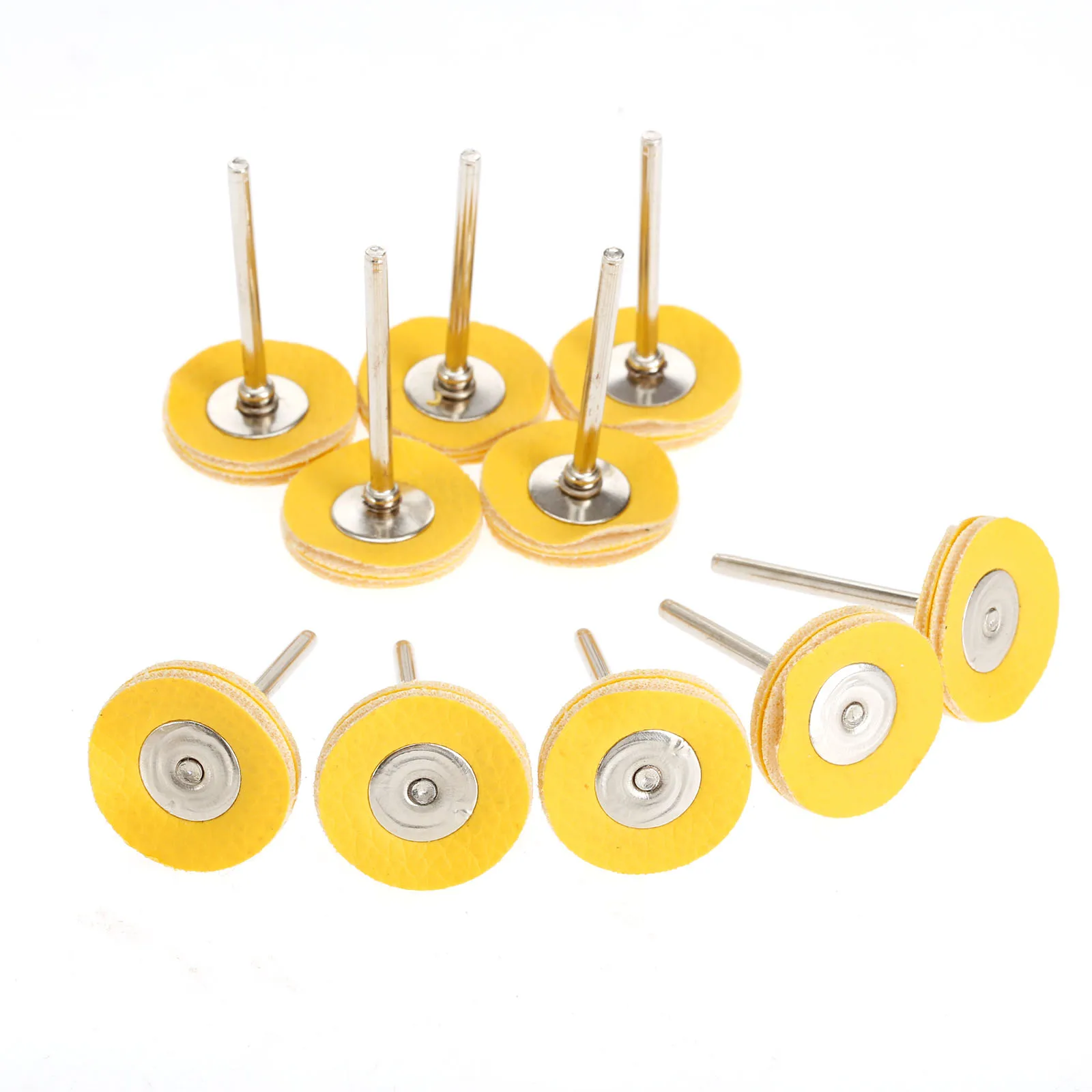 10Pcs Dremel Accessories 25mm Leather Polishing Buffing Wheel Brushes Grinding Polishing Pad for