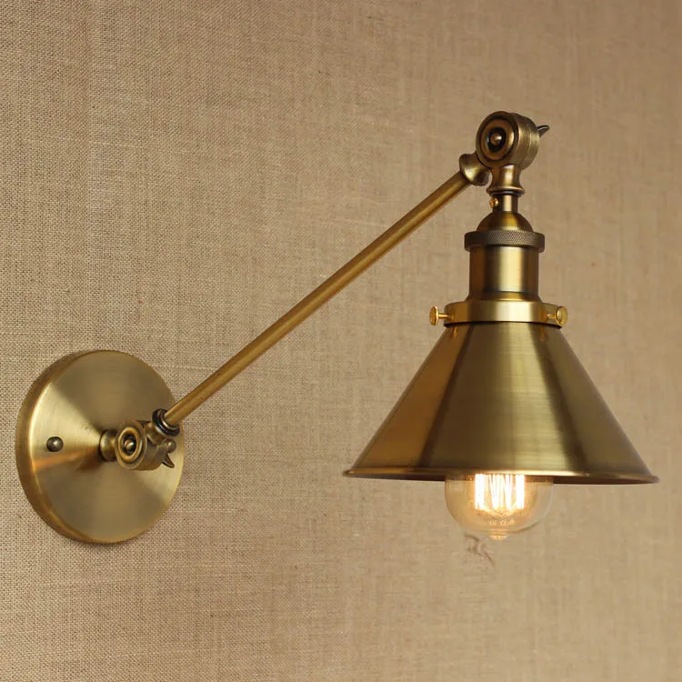 

American Country European Contracted Popular Gold Creative Modern Iron LED Wall Lamp Coffee Shop Decoration Lights Free Shipping