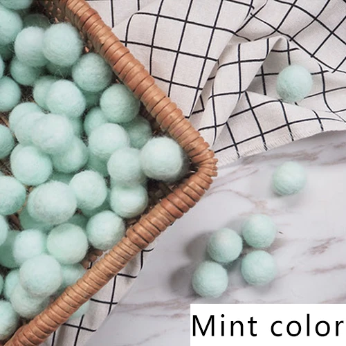 Wool Felt Balls 10pcs/lot 2cm Round Mixed color 18 Colors