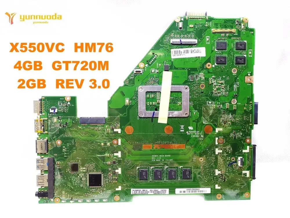  Original for ASUS X550VC laptop motherboard X550VC HM76 4GB GT720M 2GB REV 3.0 tested good free shi