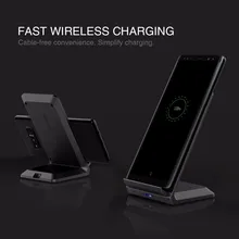 10 Вт Быстрая Зарядка qi Беспроводное зарядное устройство Держатель станция NILLKIN для iPhone X/8/8 Plus для samsung S8/S8 плюс qi Беспроводное зарядное устройство портативное беспроводное