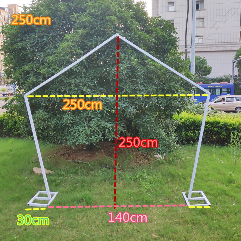 Фон для свадьбы реквизит железная художественная пятиугольная полка Геометрическая Арка Свадебная сцена новые декоративные свадебные цветы арки
