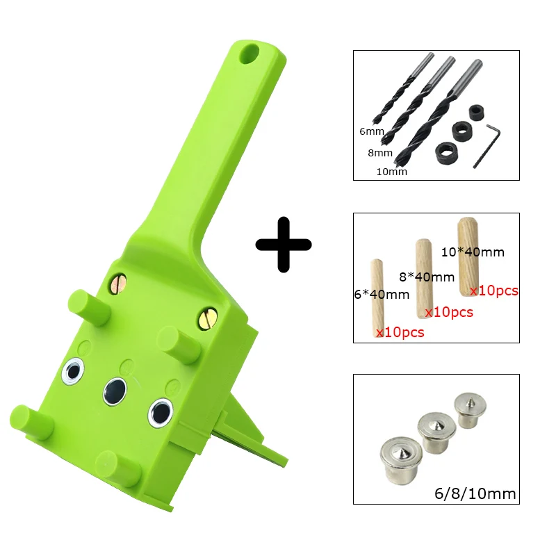 Быстрое устройство Doweling Самоцентрирующийся зажимной 6/810 мм ABS Пластик из шаблона для отверстий под косой для деревообработки направитель сверла деревянный дюбель столярные инструменты - Цвет: Type-F