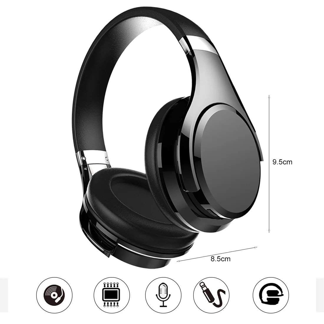 

Bluetooth 4.0 Earphone wireless Headset COMFORTABLE Headphone touch control Black